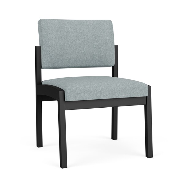 Lesro Lenox Steel Armless Guest Chair, Ash (Blue) Seat, Ash Back, 22.5 W 24.5 L 32 H, No Arms LS1102 - main